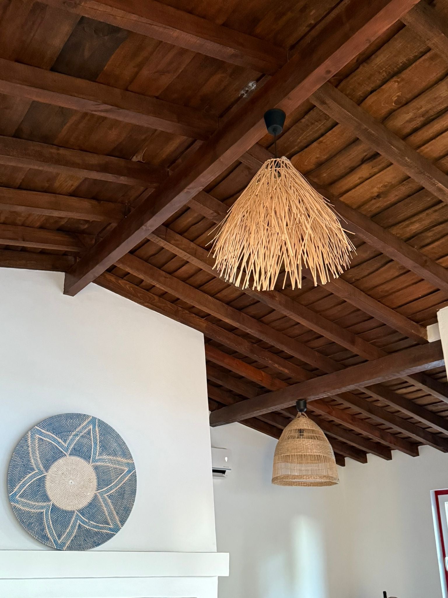 Abajur em Rattan Rusty