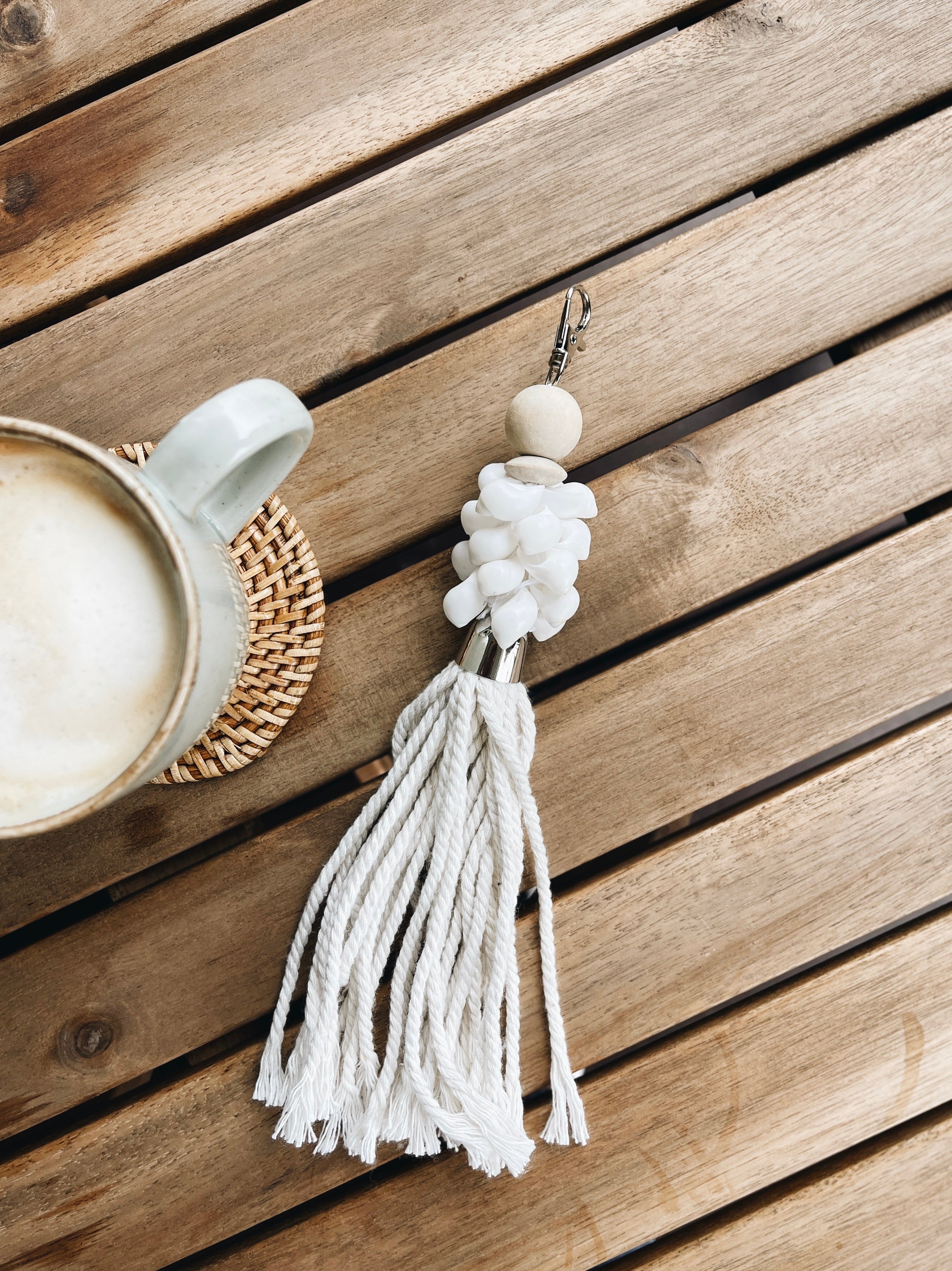 Porta-chaves Conchas Alor Branco