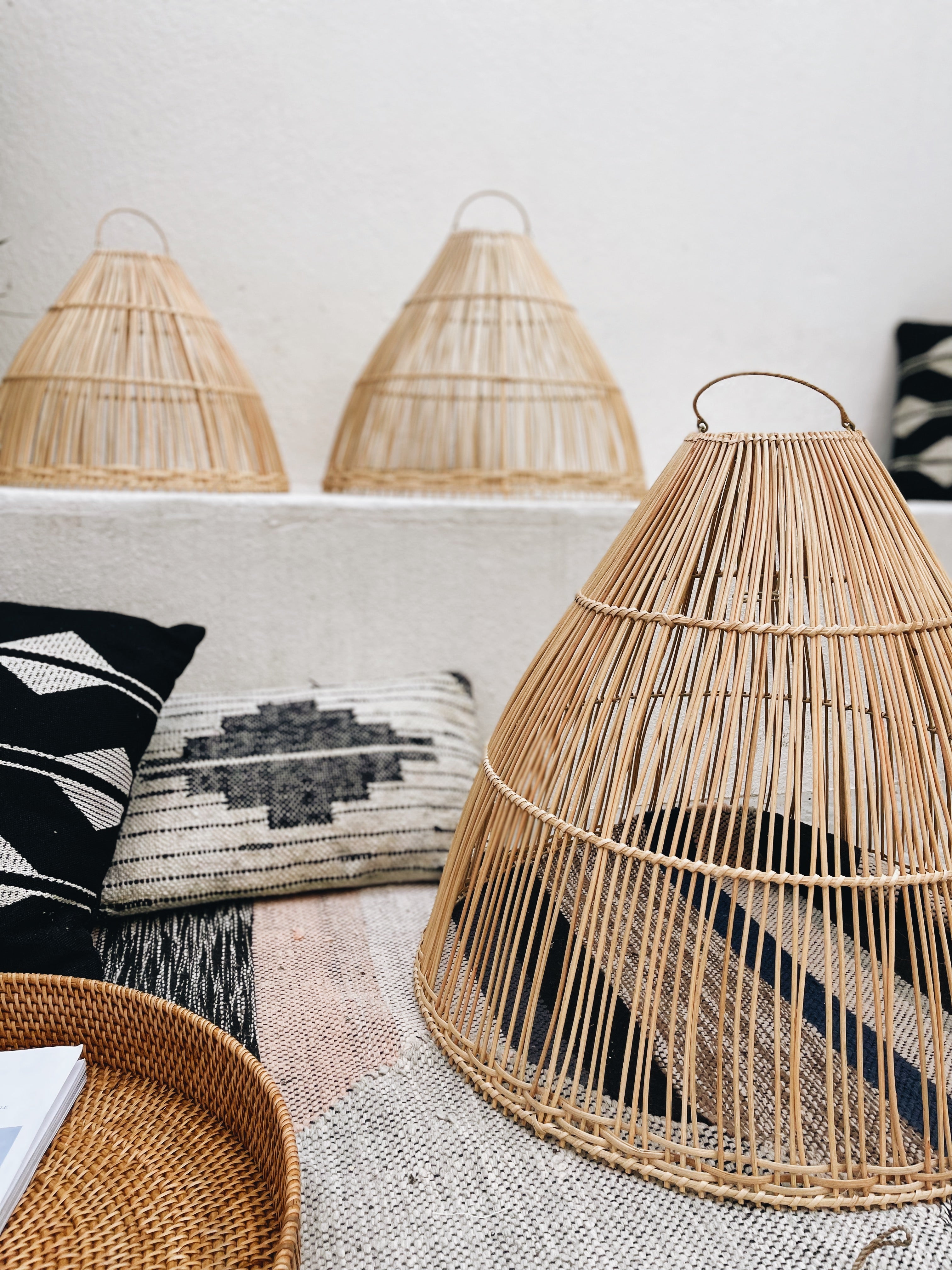 Abajur em Rattan Bobonaro