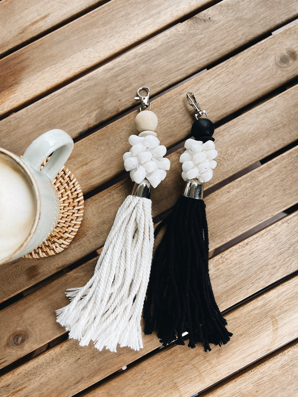 Porta-chaves Conchas Alor Branco