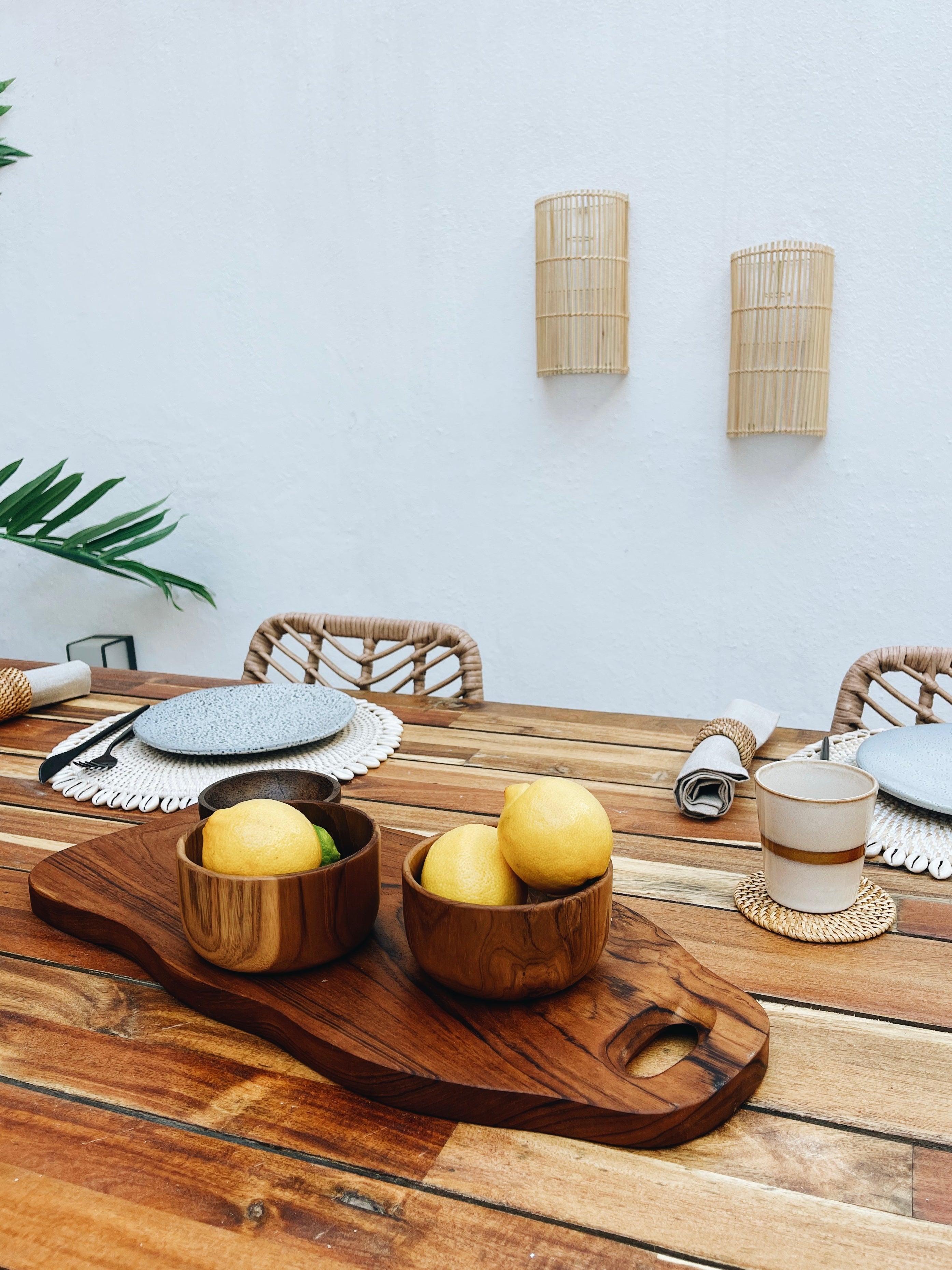 Aplique de Parede em Rattan Mehara