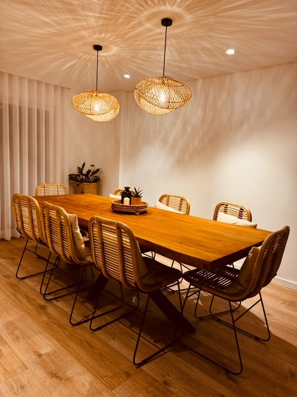 Abajur em Rattan Tutuala