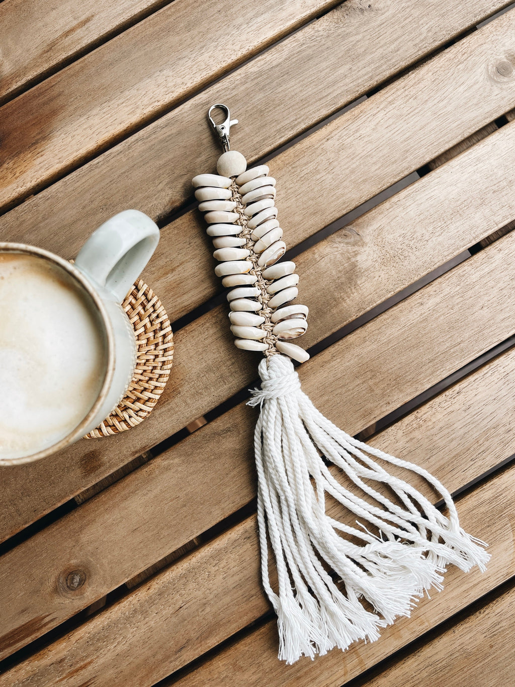 Porta-chaves Conchas Luna Branco