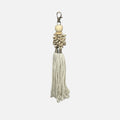 White Alor Cowrie Shell Keychain