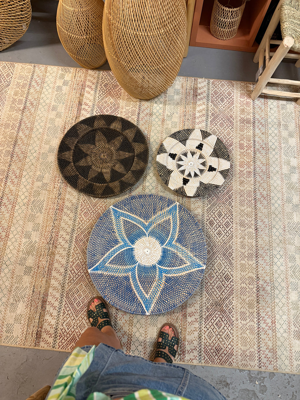 Prato de Parede Lombok Azul