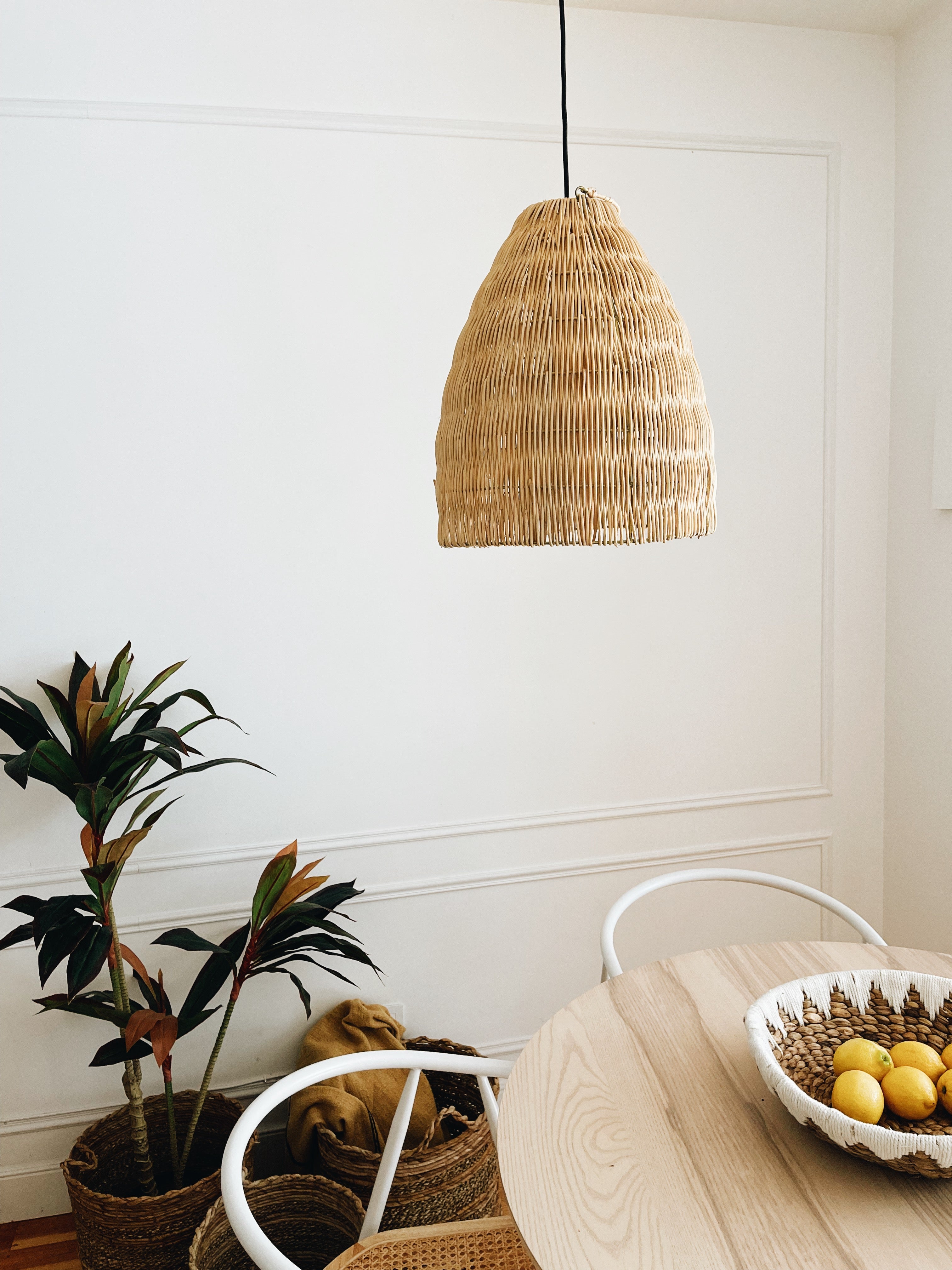 Abajur em Rattan Loro