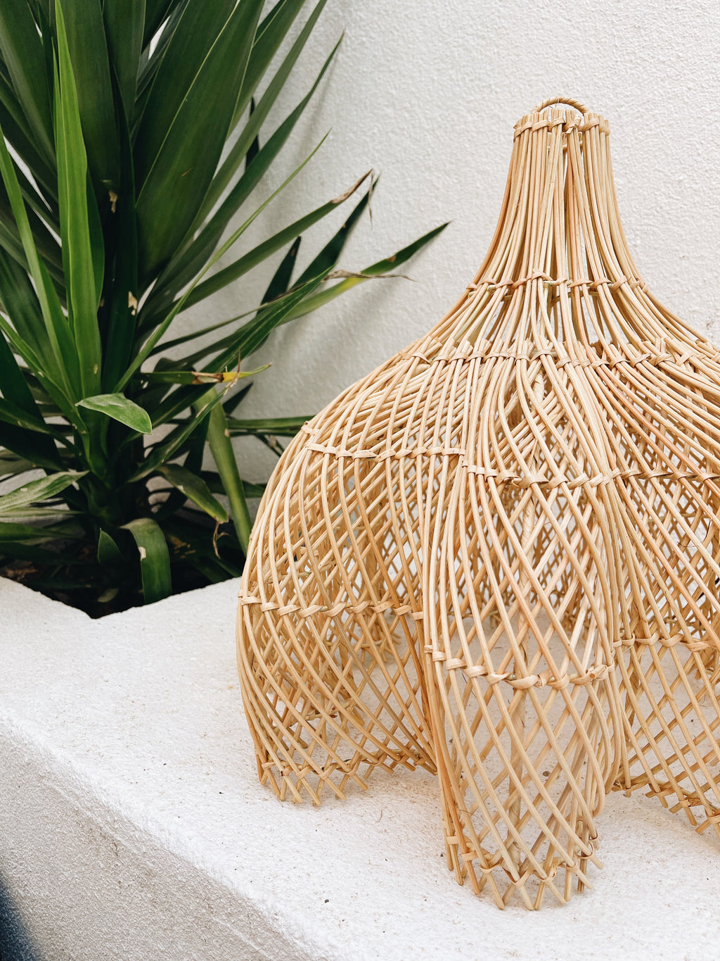 Rattan lampshade Gleno