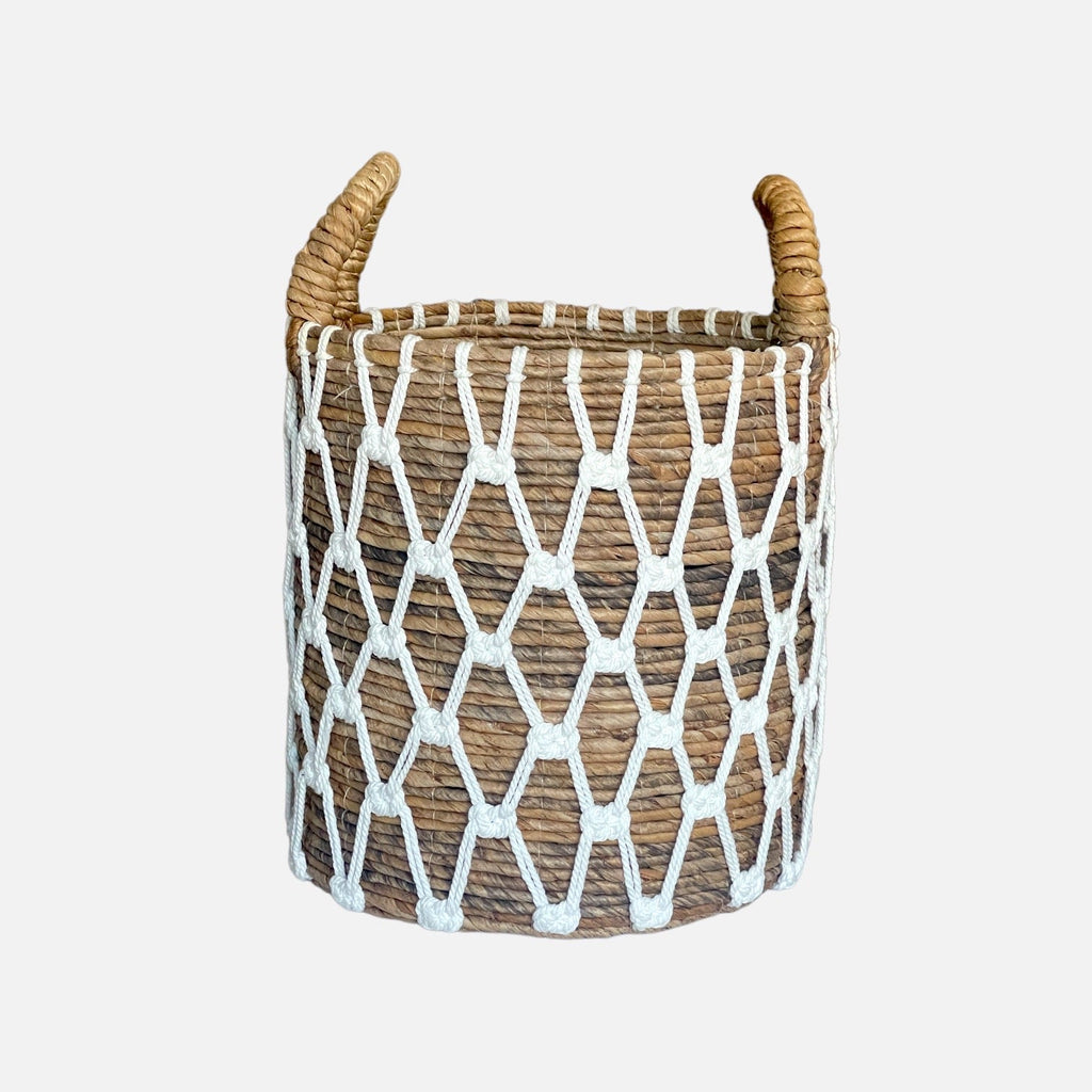Cabalaki Basket White Pattern