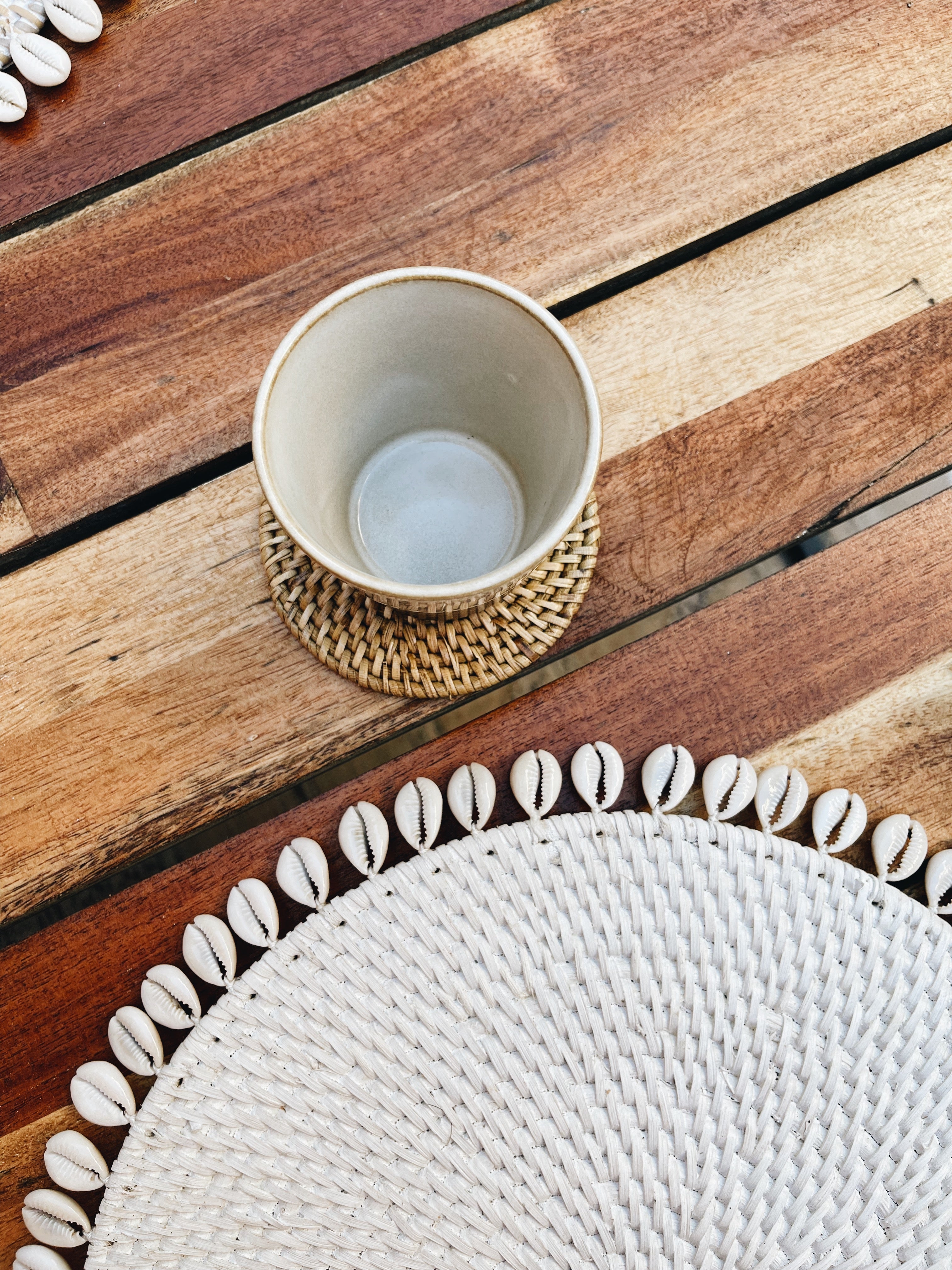 Lombok Rattan Coaster Set