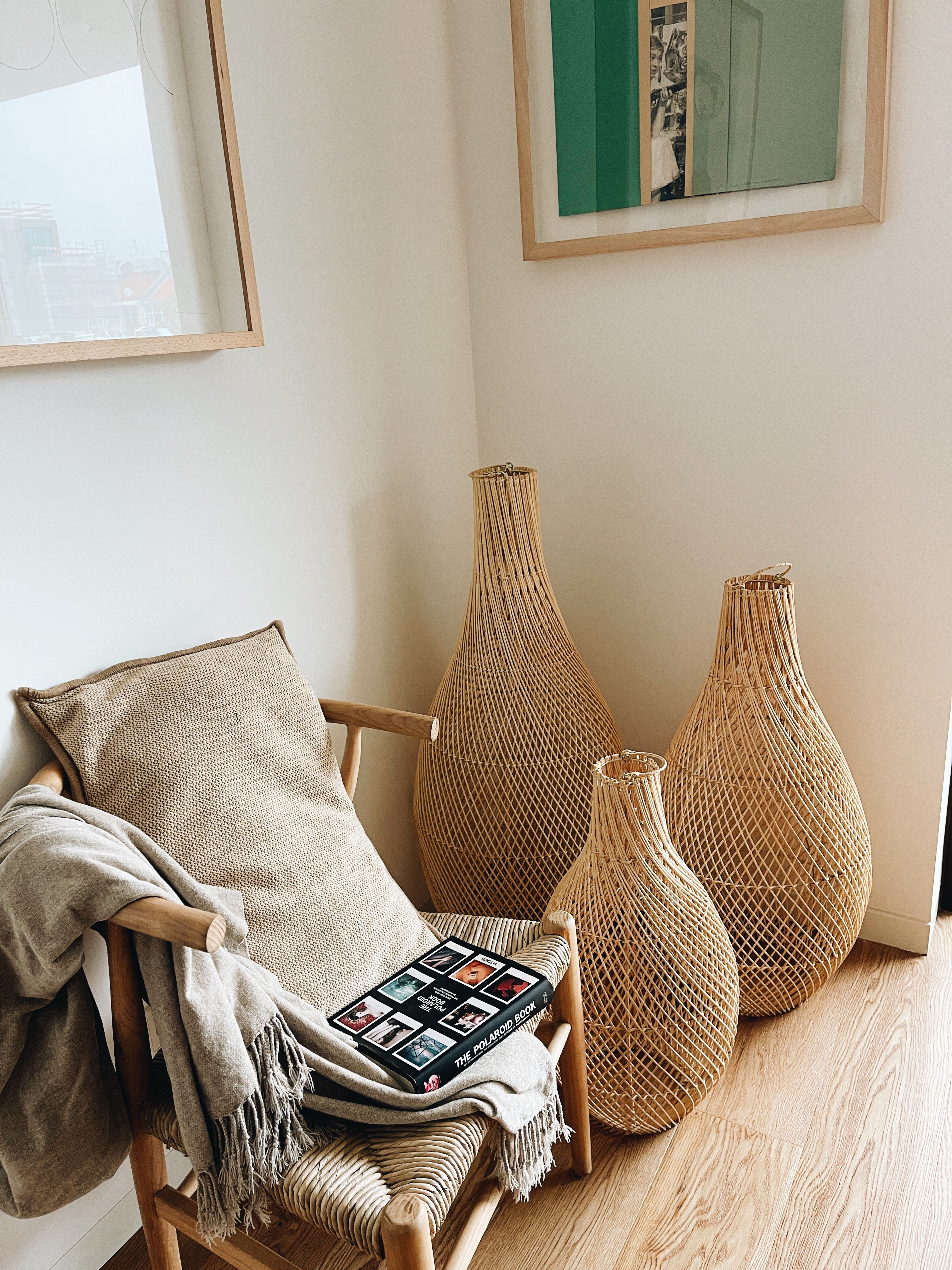 Abajur em Rattan Berau