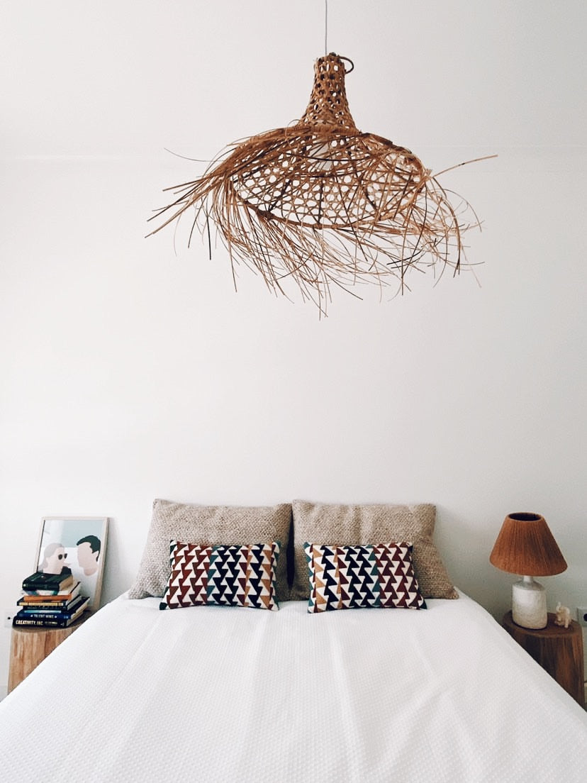 Abajur em Rattan Mangsit