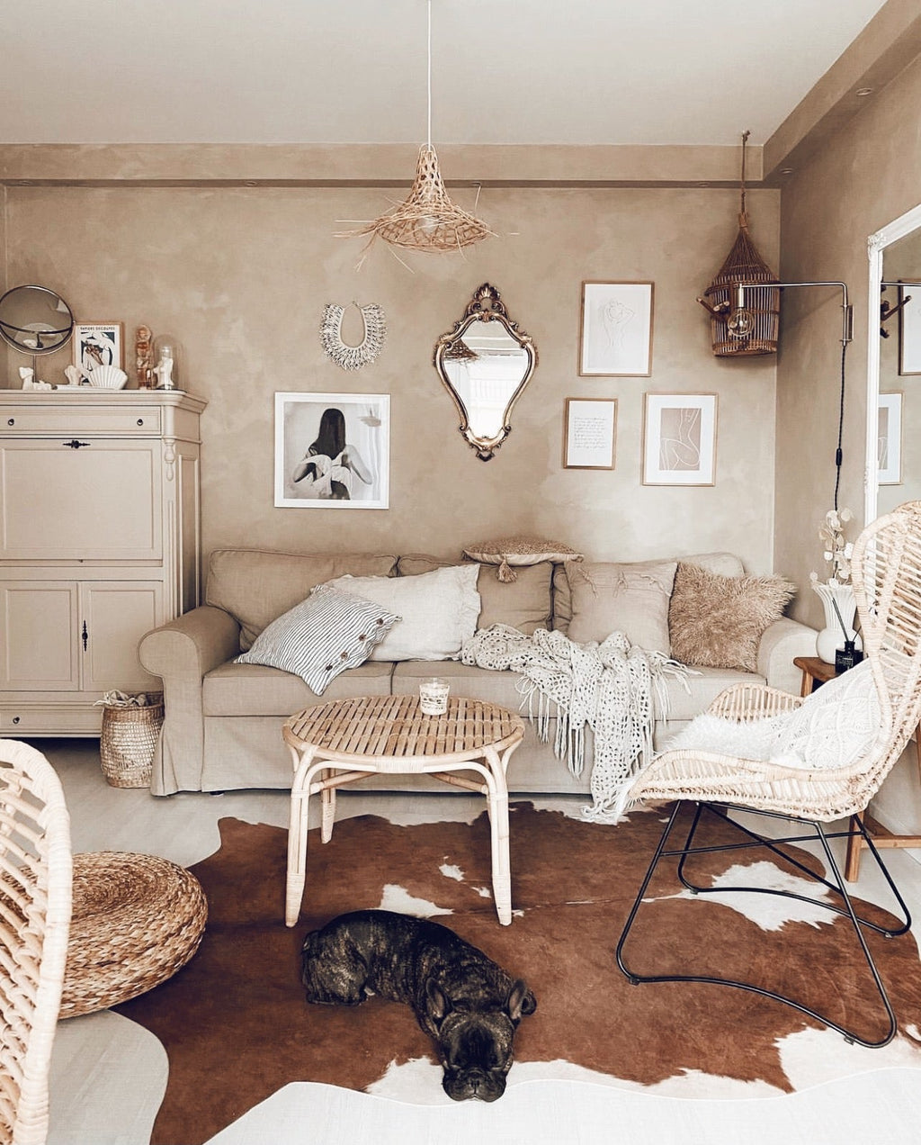 Abajur em Rattan Mangsit