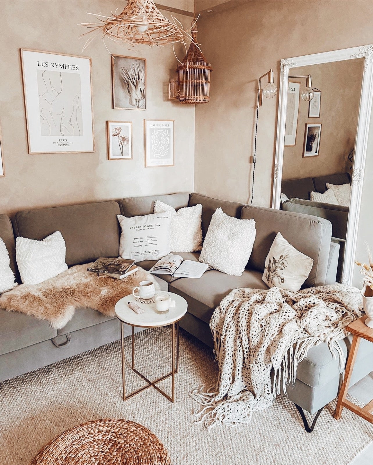 Abajur em Rattan Mangsit