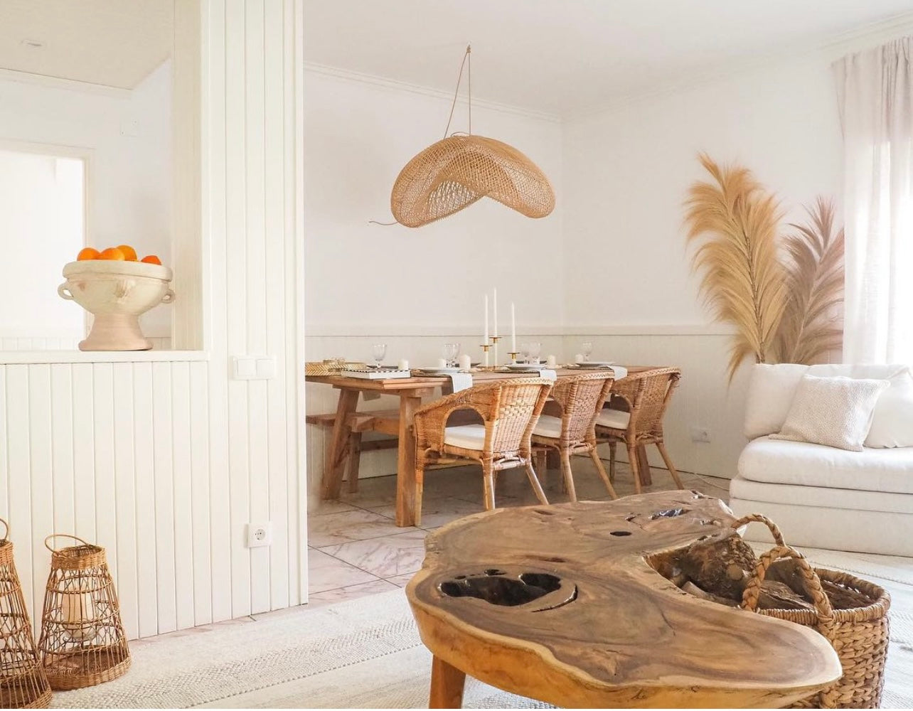 Abajur em Rattan Tutuala