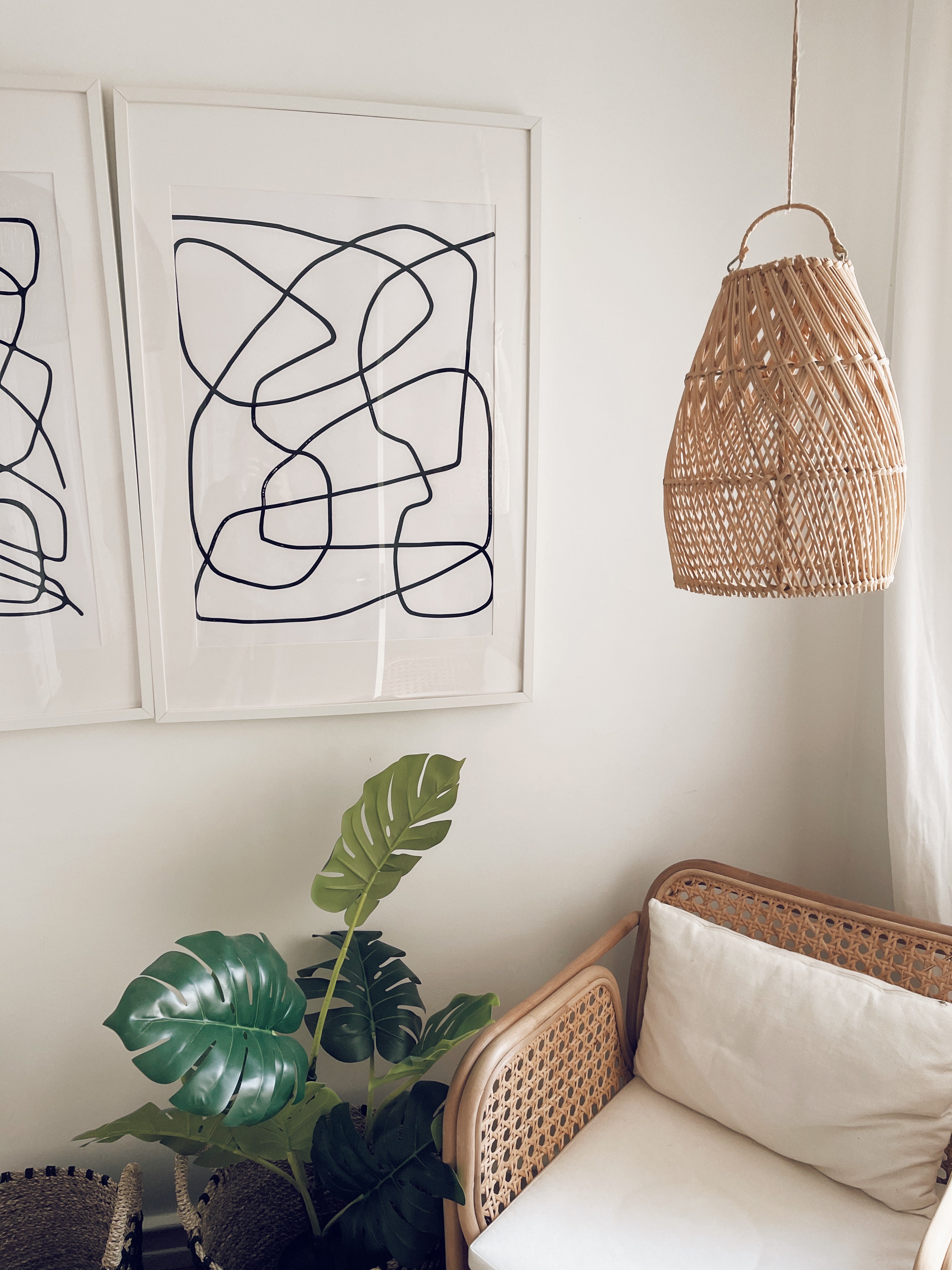 Ayana Cross Rattan Lampshade