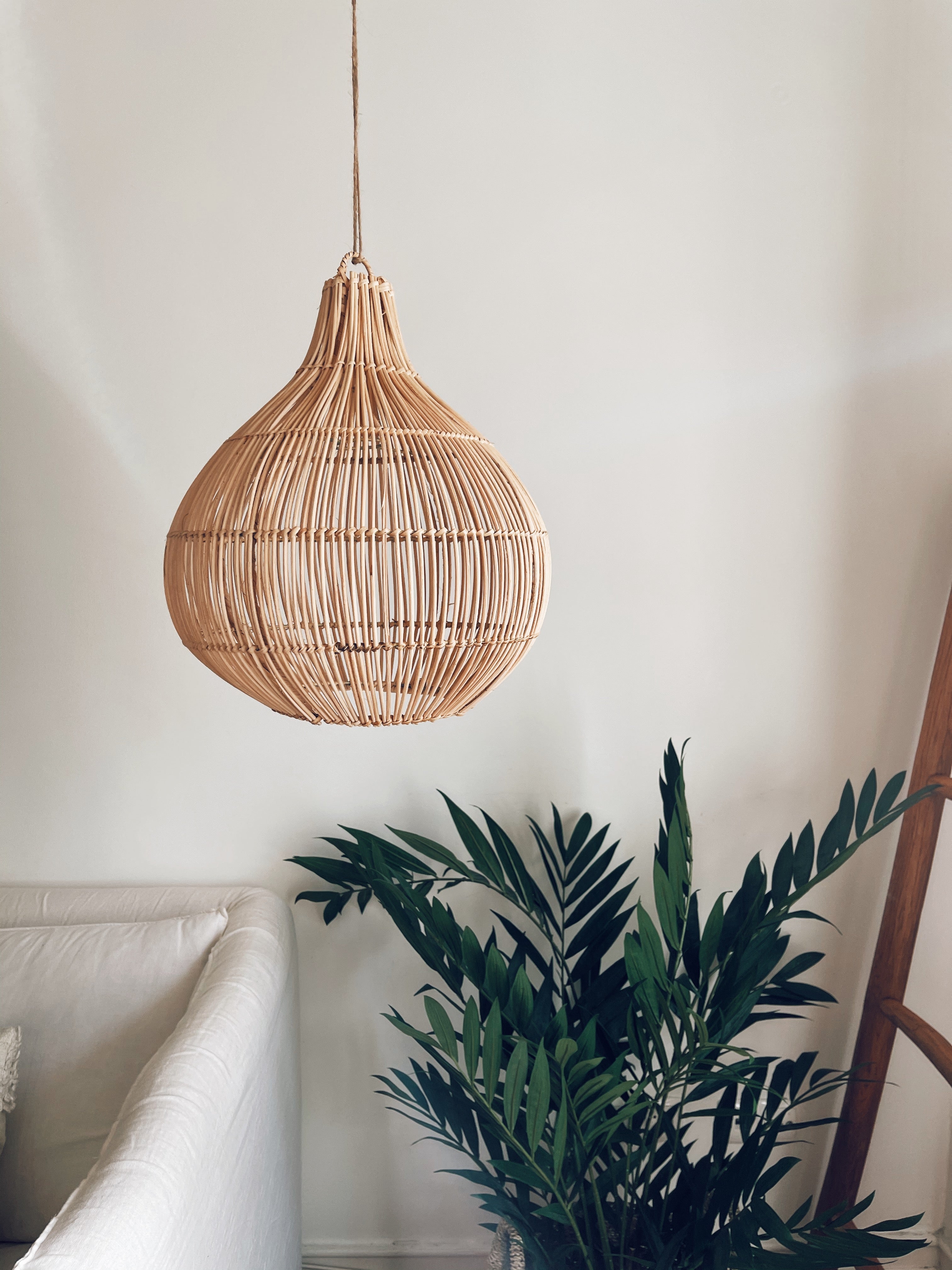 Abajur em Rattan Mandala