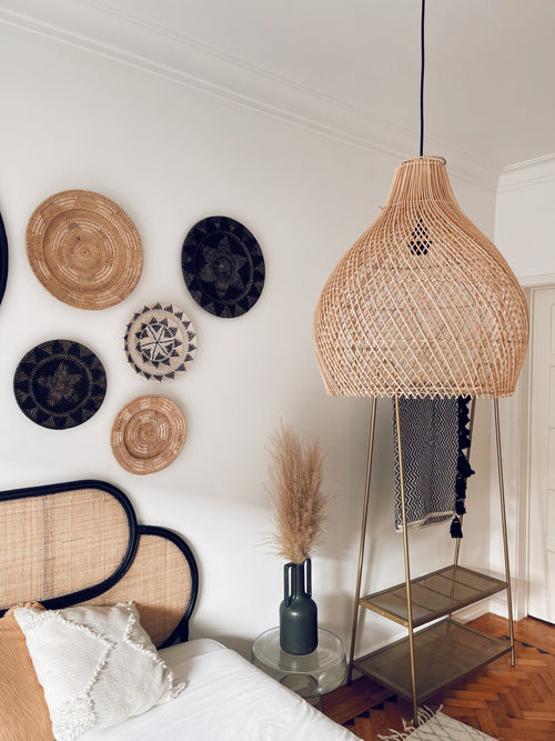 Abajur em Rattan Atambua