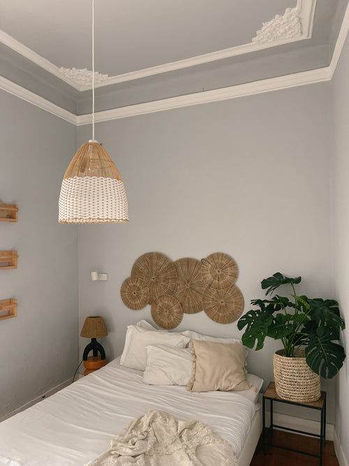Sari Rattan Lampshade - White