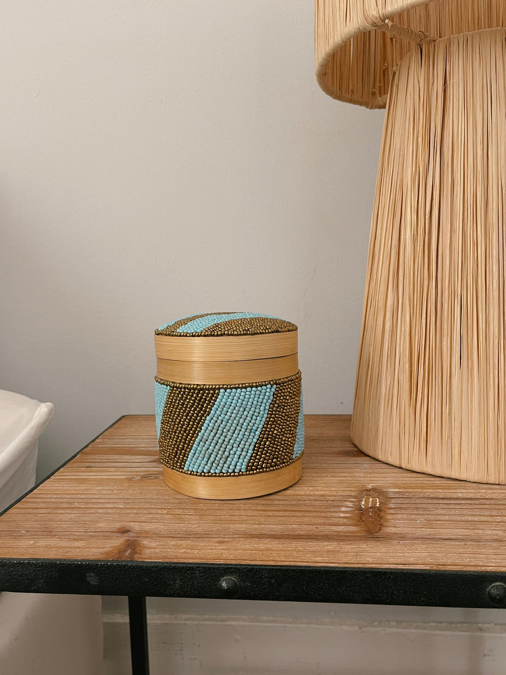 Caixa de Missangas Melasti - Azul e Dourada