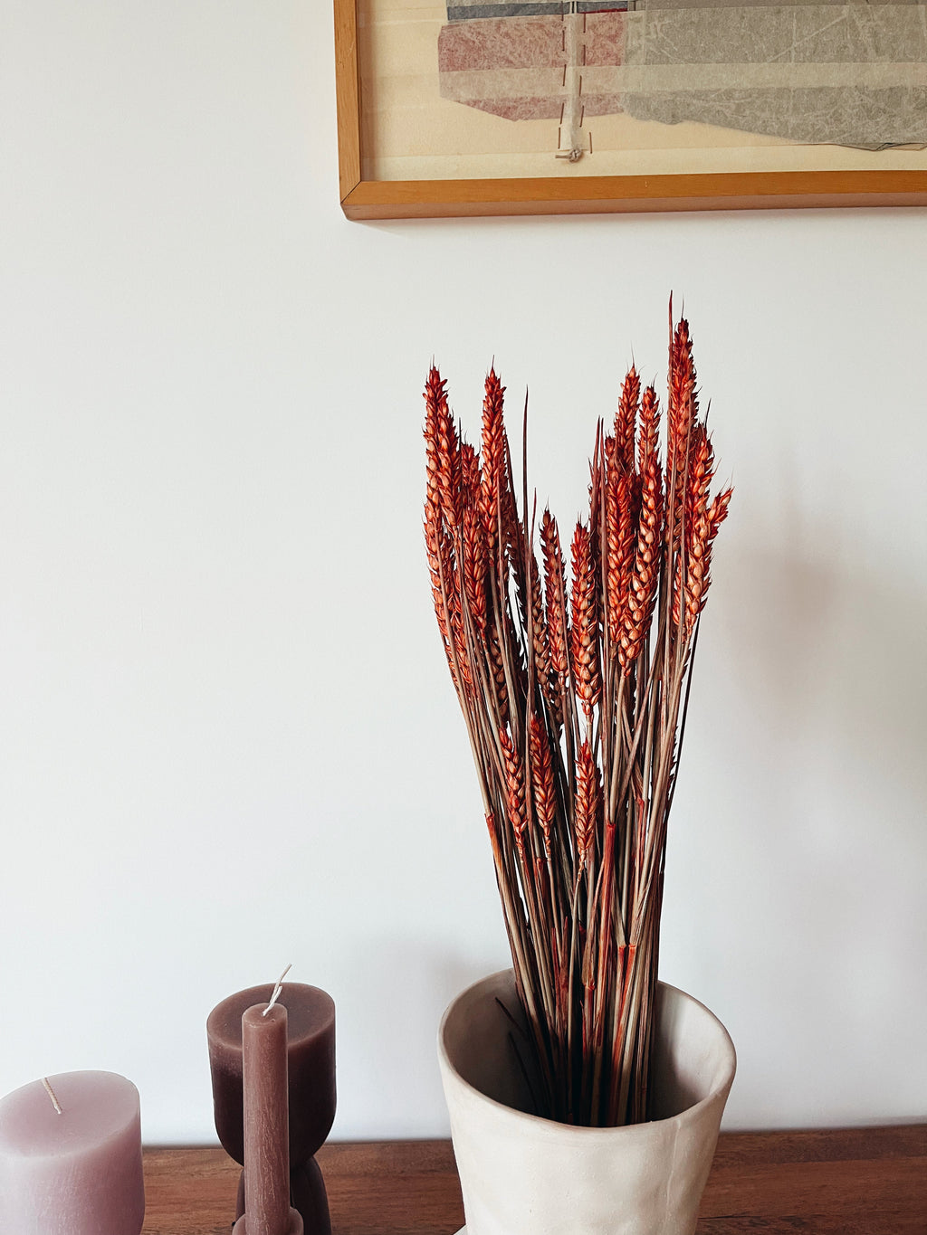 Dried Red Wheat Flowers