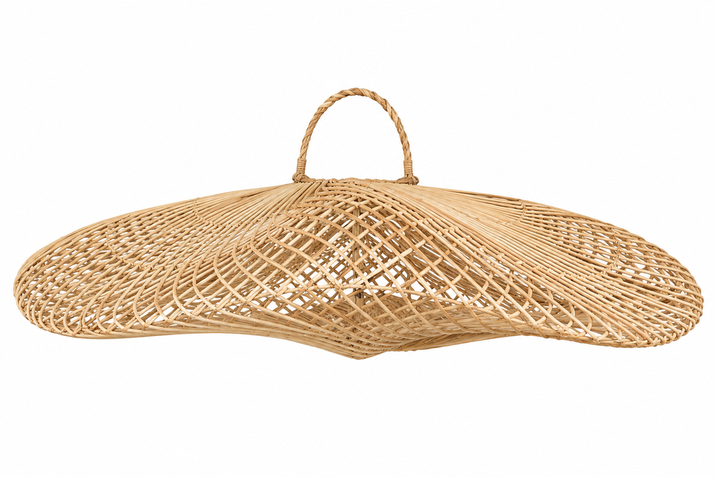 Abajur em Rattan Laclo Disc Crooked